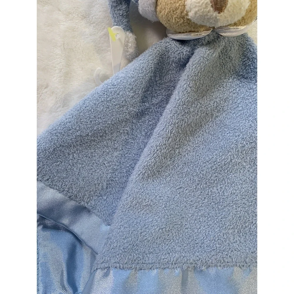 Baby Essentials Blue Puppy‎ Lovey Sailboat Security Blanket Satin Trim RARE NWOT